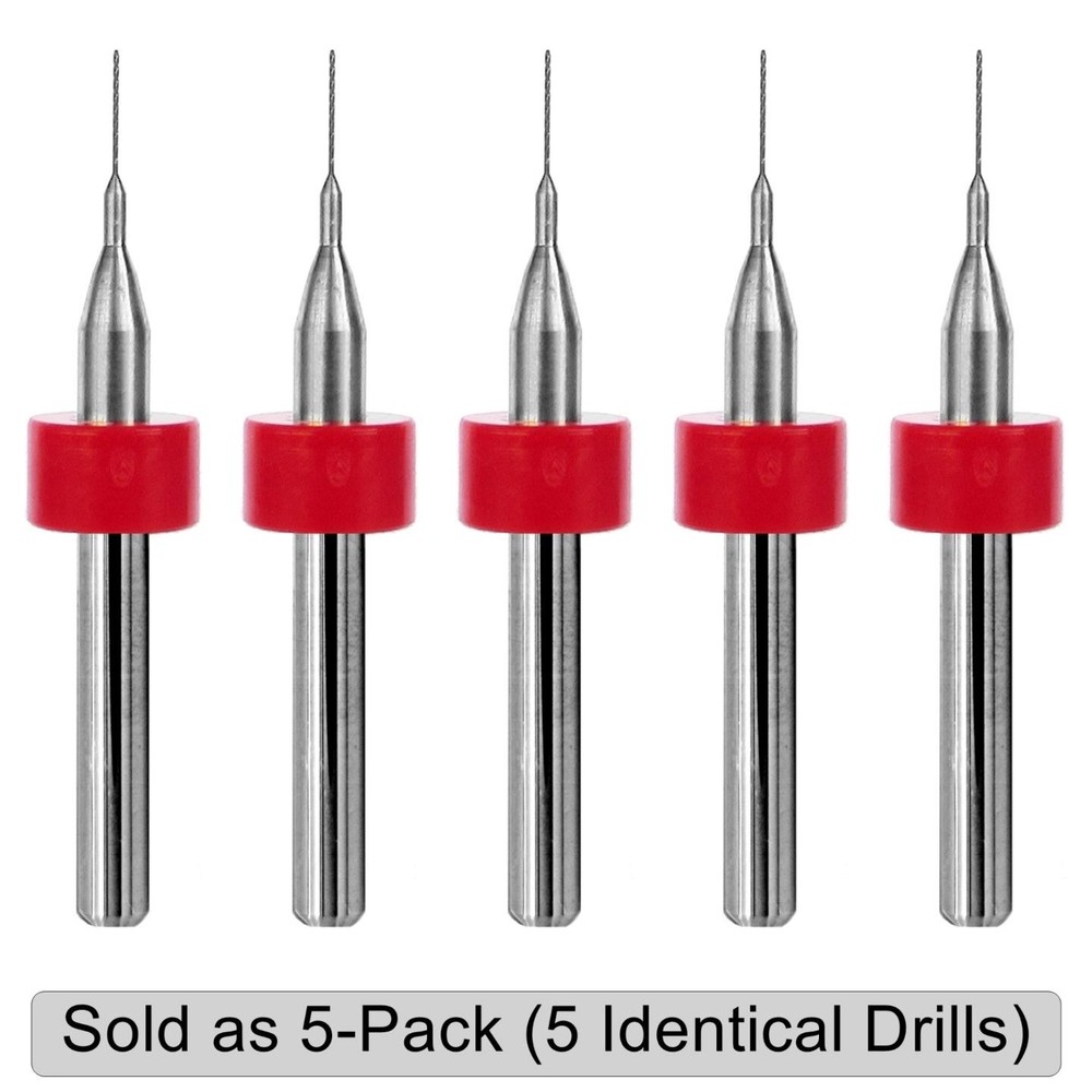 0.25mm #87 Solid Carbide Drill Bit – 5 Pack – CNC – Factory Resharpened