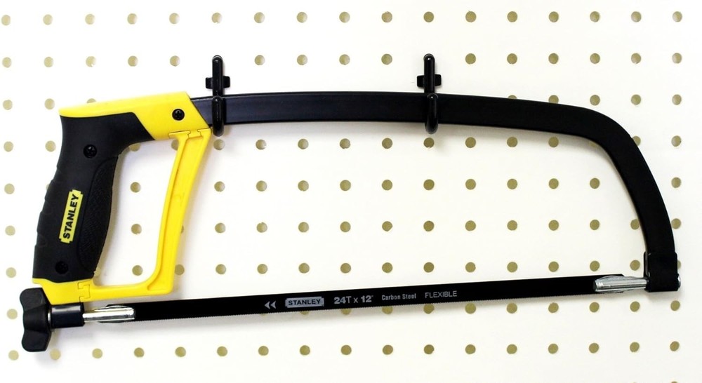 100Pcs Pegboard Accessory Peg Hook Set – Durable, Self-Locking Black 1/4" J-S...