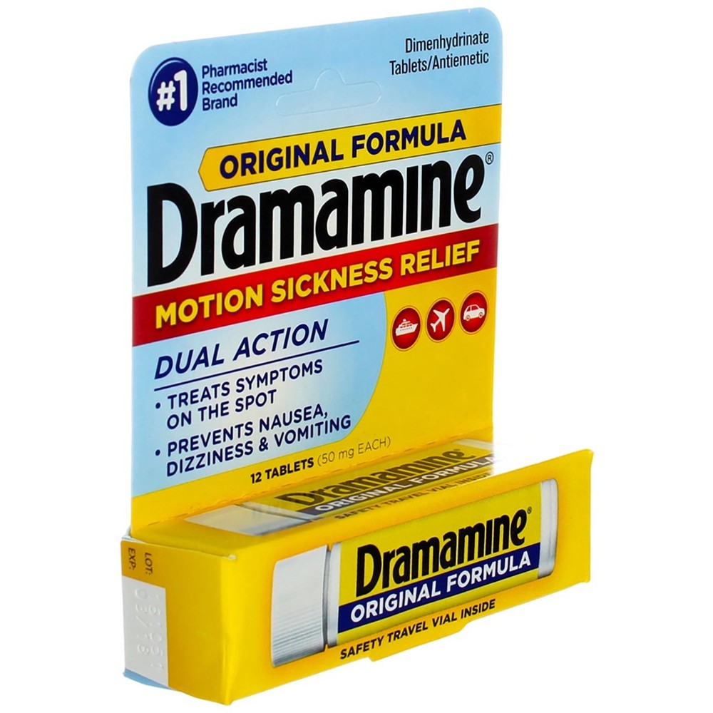 6 Pack Dramamine Original Formula Motion Sickness Relief Tablets