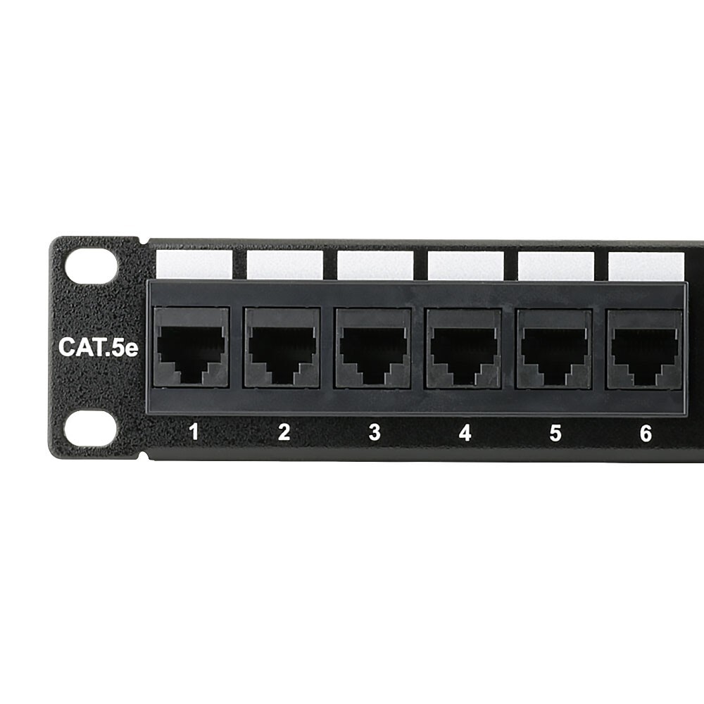 Construct Pro 24-Port Cat5e Rack Mount Patch Panel (19”/1U, RoHS Approved)