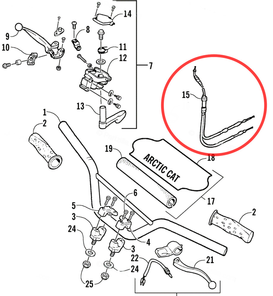 Throttle Cable For Arctic Cat 90 2002-2004