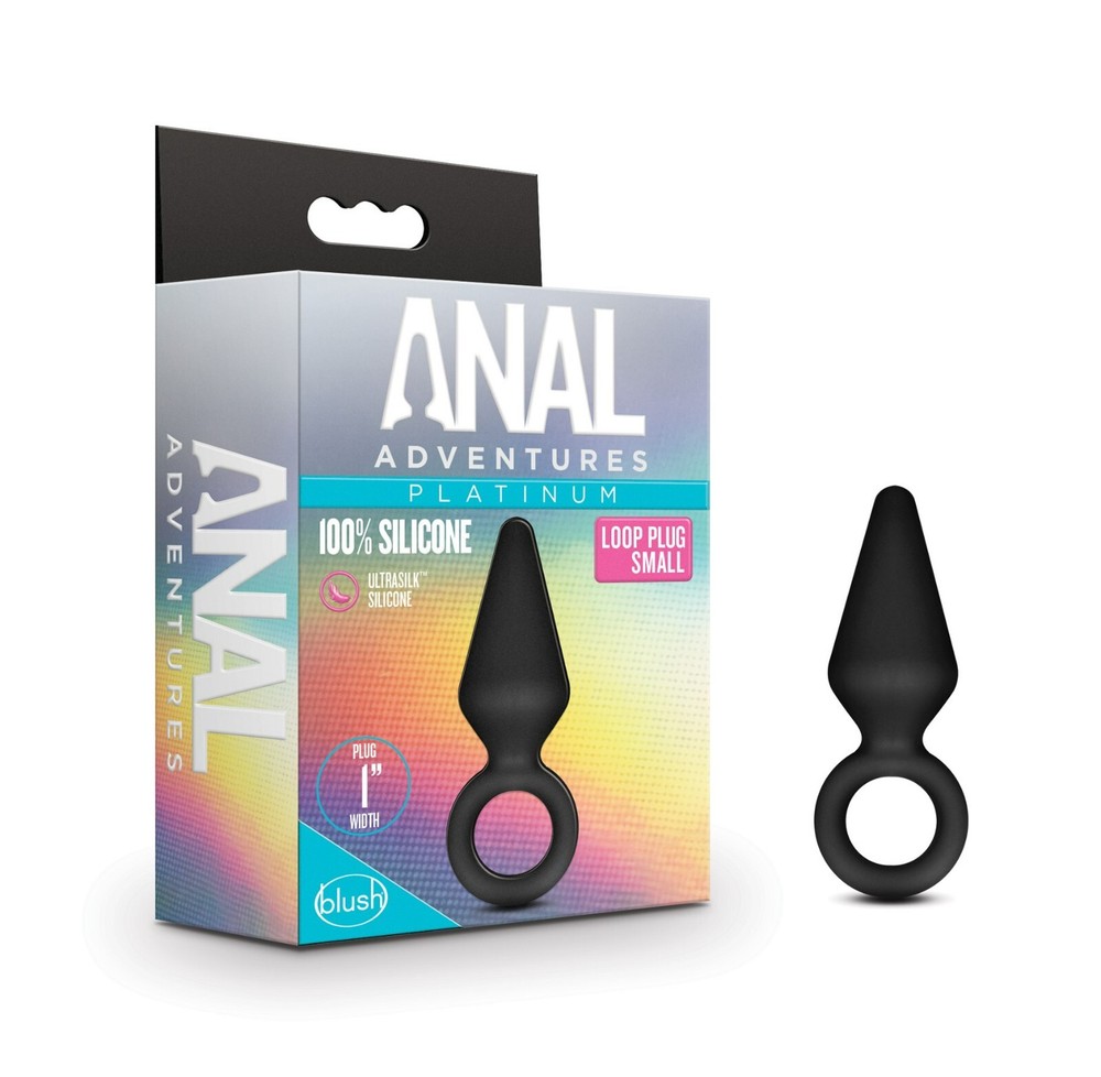 Anal Adventures Platinum 3'' Small Beginners Silicone Training Loop Butt Plug