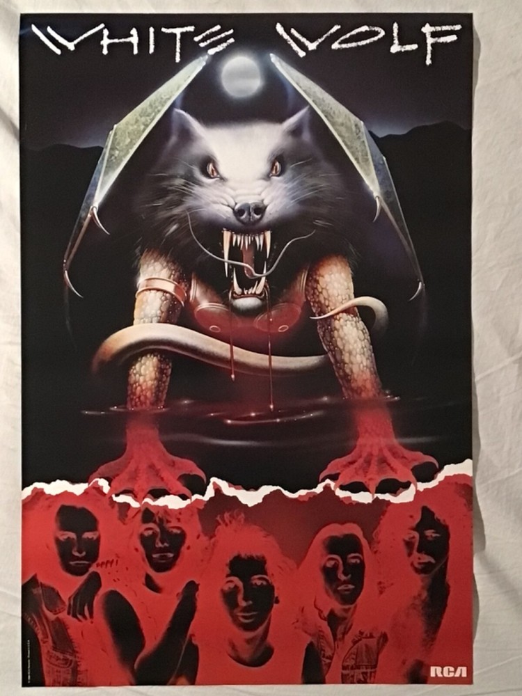 White Wolf 1984 Promo Poster Standing Alone RCA Records