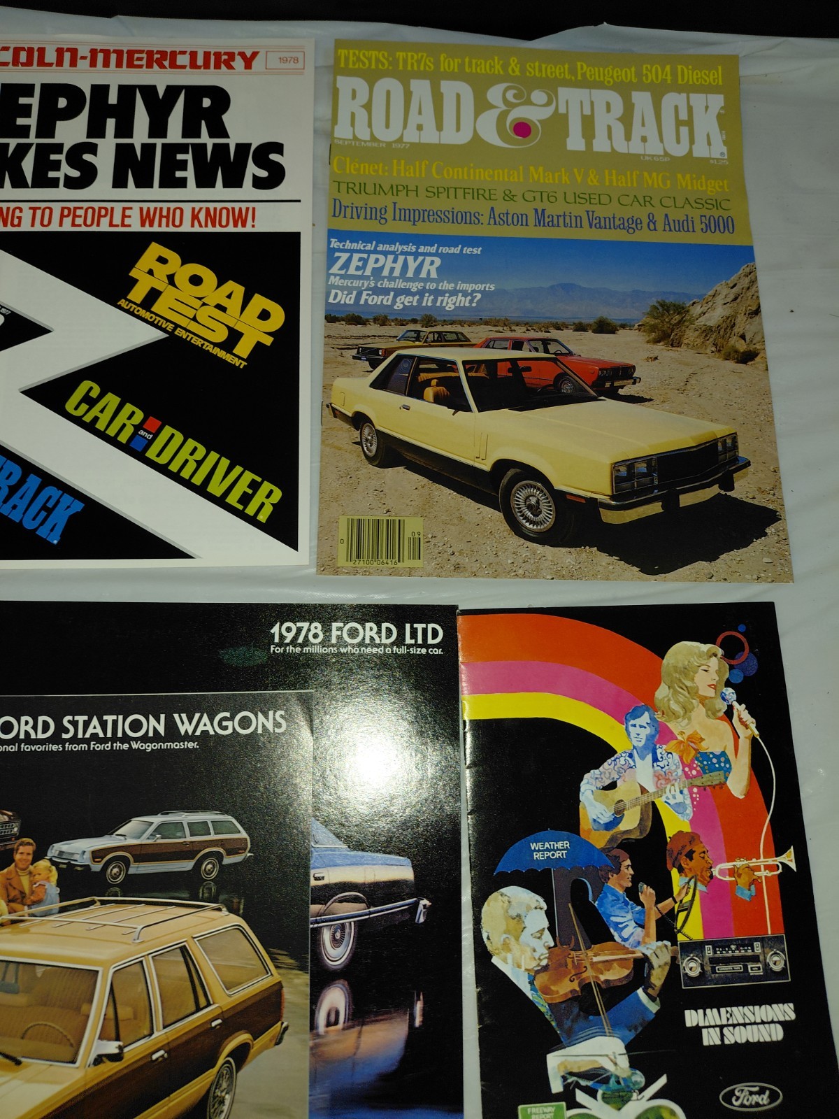 Lot Of 20 Vintage 1970s Ford Cars Brochures & Magazines Etc. New Old Stock