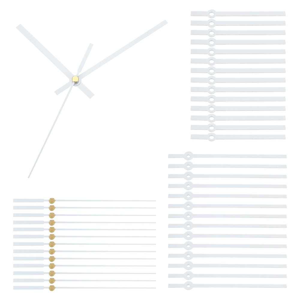 14 Set Replacement Clock Hands Kit Mechanism Movement Wall White Style 2