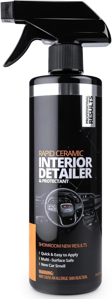 Quick and easy multi-surface safe automotive interior cleaning spray drying