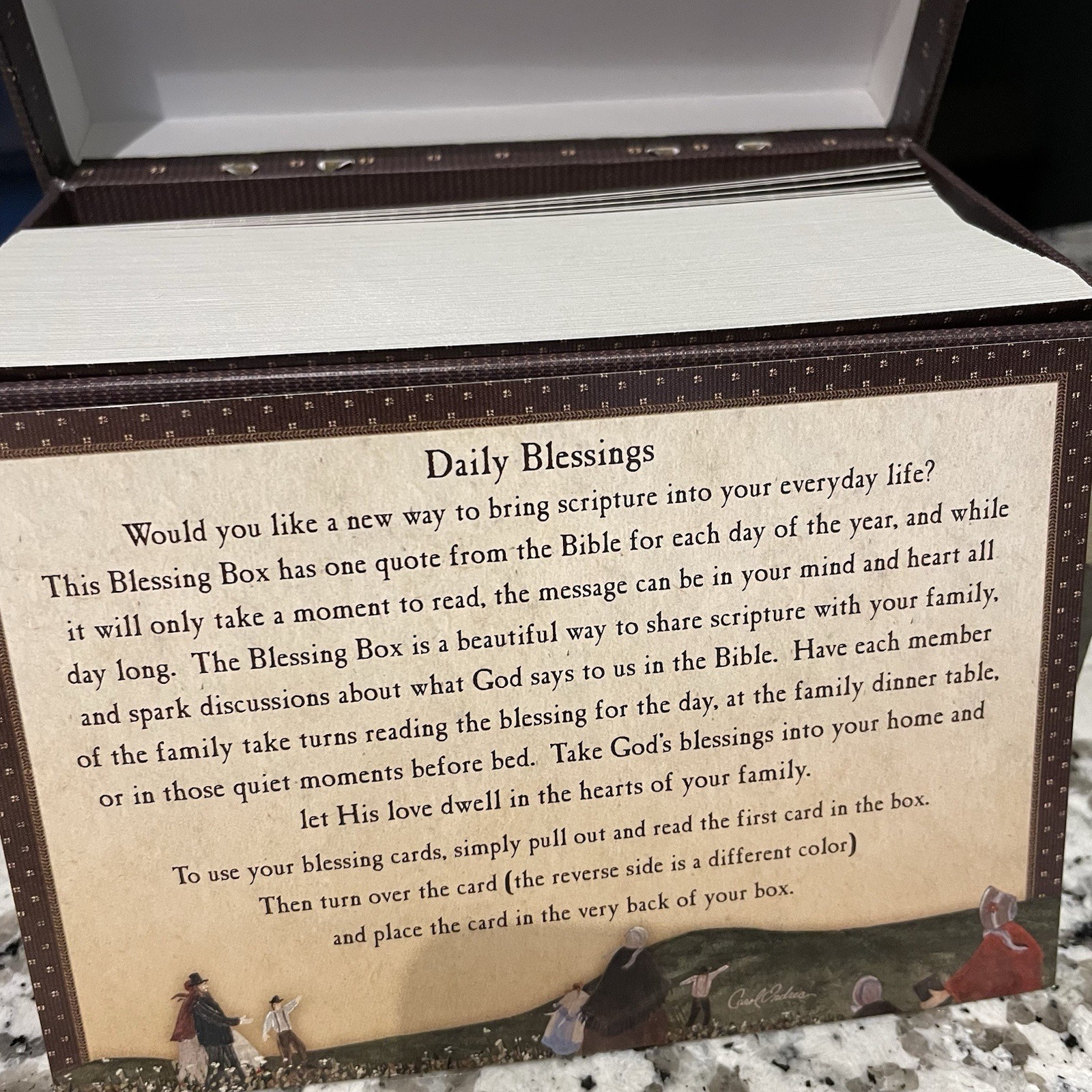 Legacy Of Faith Daily Blessings Box of 365 Daily Scripture Blessing Cards