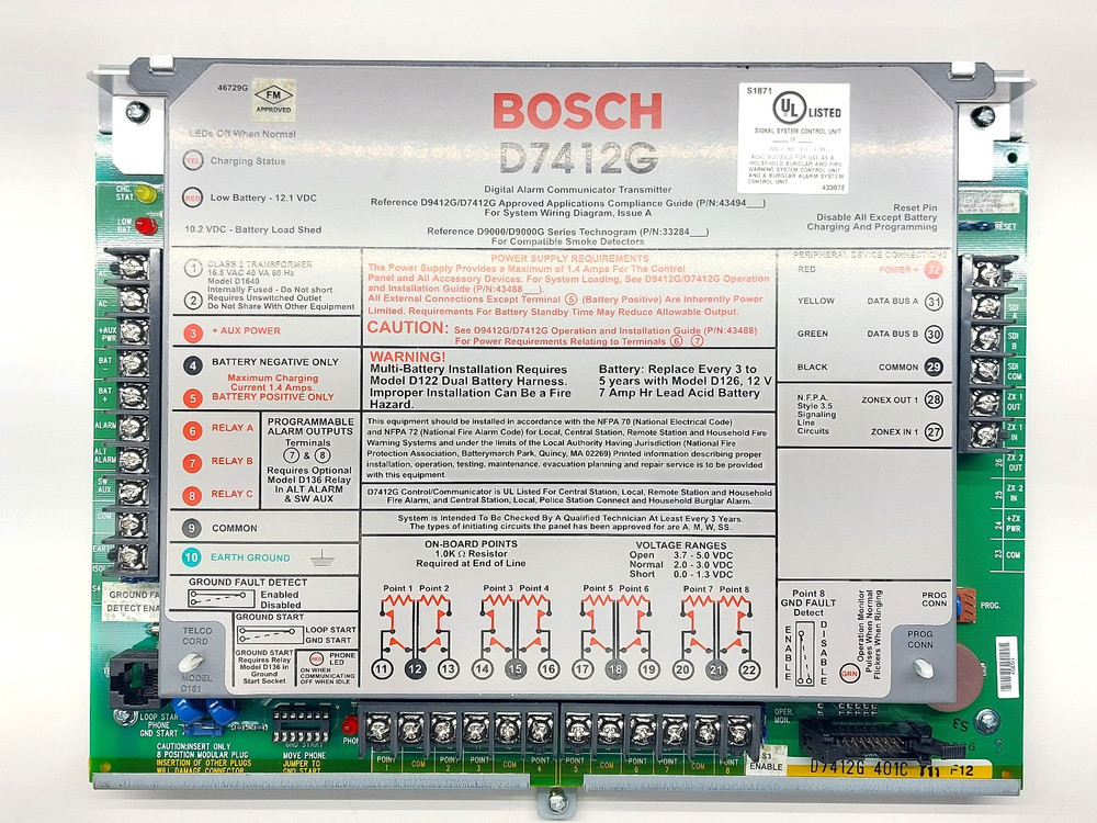 Bosch D7412G Digital Alarm Communicator Transmitter