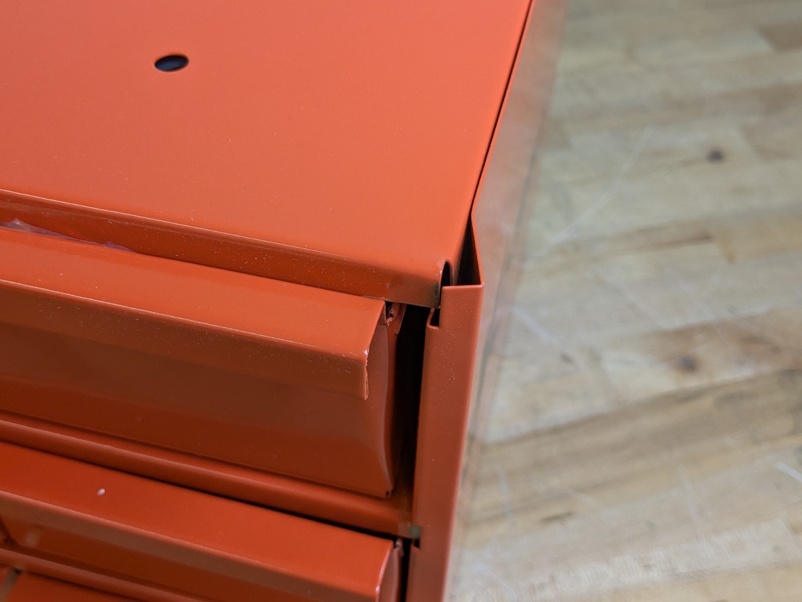 Kent Bin Storage Cabinet 9 Drawer 17" W x 11" D x 10" H Steel Orange KA9