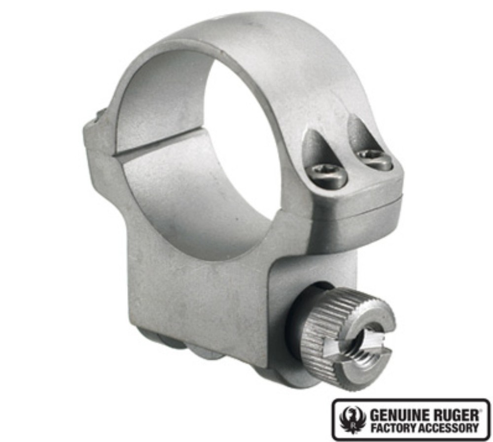 Ruger M77 4KHM 1" Medium Silver Scope Ring-90290
