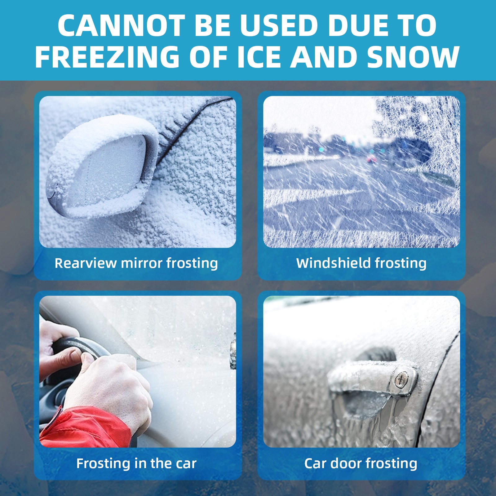 Car Windshield Defroster De-icer, Portable Heater for Quick Snow & Ice Removal