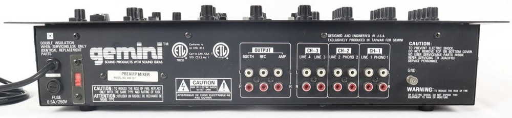 Gemini KM-707 Preamp Mic Mixer Multi Function Digital Processor w/ Manual