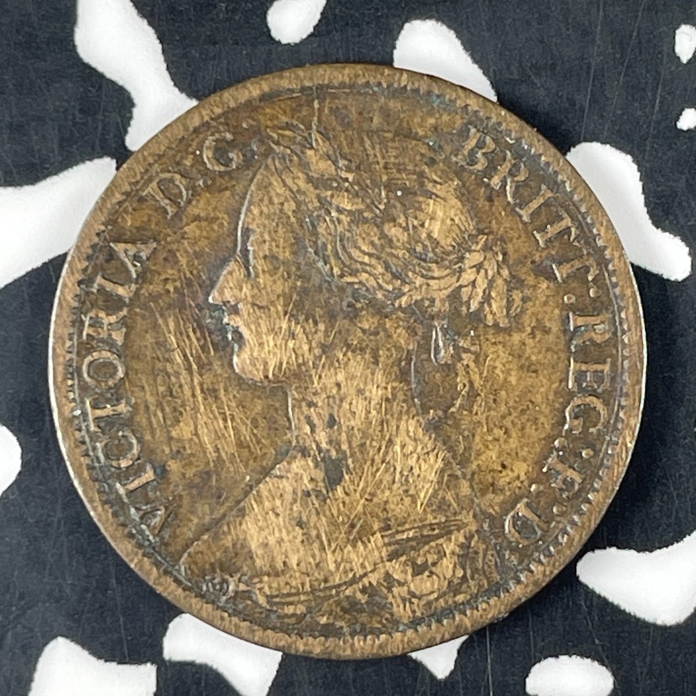 1861 Nova Scotia 1/2 Cent Half Cent Lot#C9980 Nice!