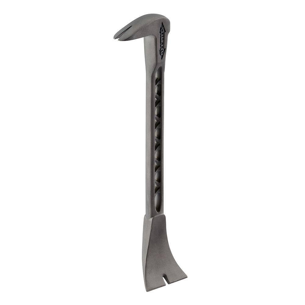 Titanium Trim and Nail Puller with 12 In. Titanium Clawbar Nail Puller with Dimp