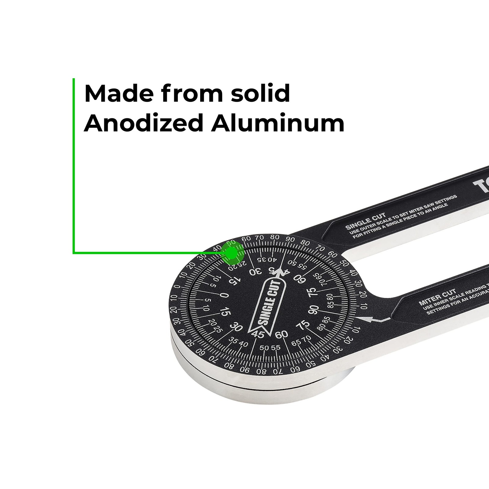 7-Inch Aluminum Miter Saw Protractor Angle Finder - Measuring Tool with Multi...