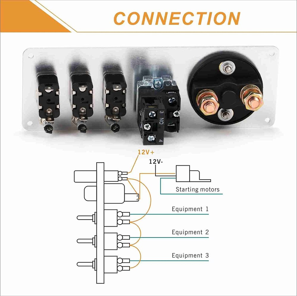 5-in-1 Ignition Switch Panel Engine Start Push Button LED 12V Toggle Racing Car