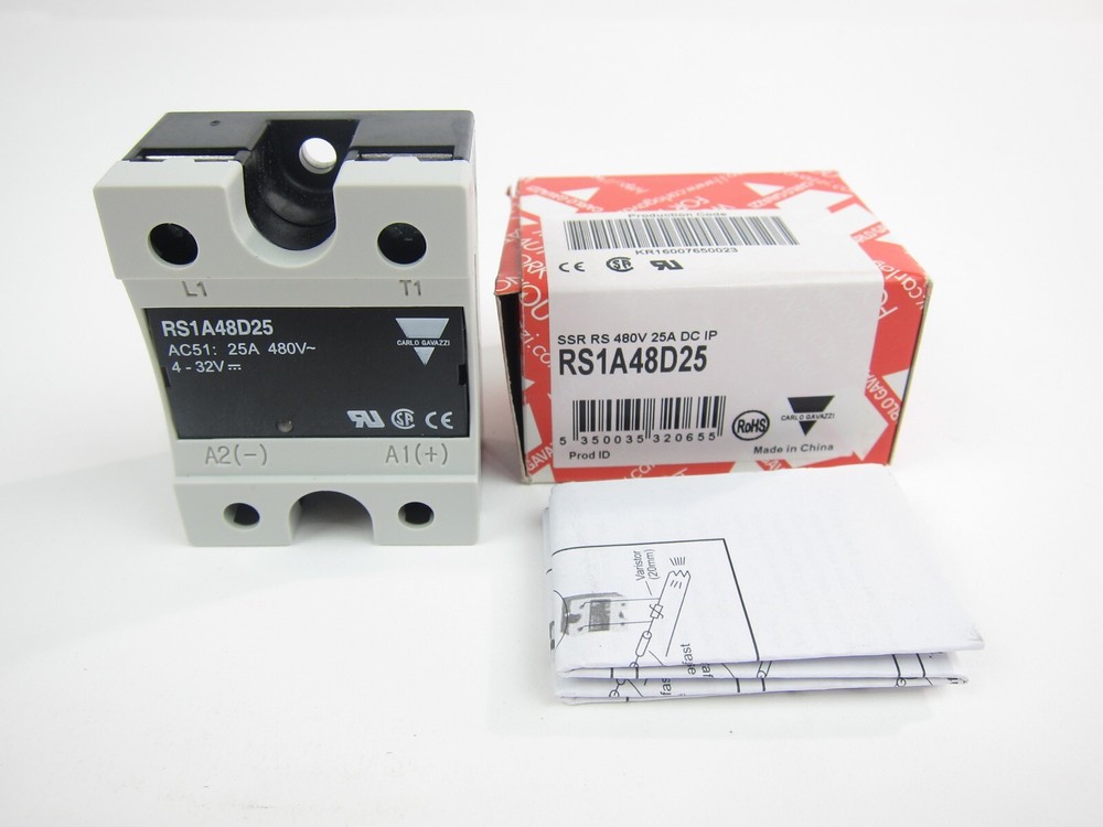 New Carlo Gavazzi RS1A48D25 Solid State Relay