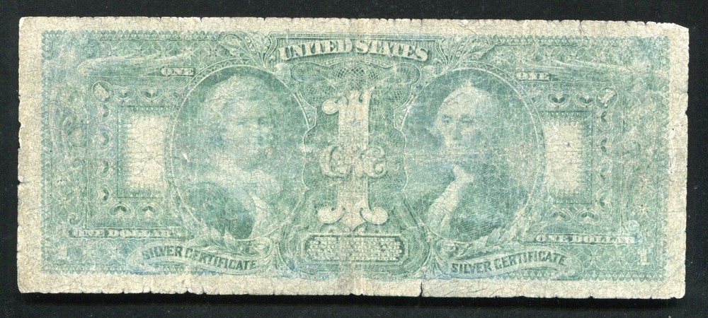 FR. 224 1896 $1 ONE DOLLAR “EDUCATIONAL” SILVER CERTIFICATE CURRENCY NOTE (B)