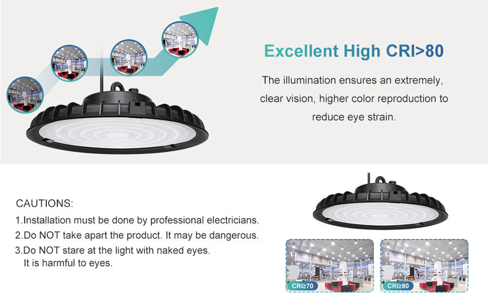 200W UFO Led High Bay Light 200 Watts Industrial Commercial Warehouse Gym Light