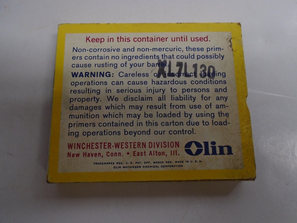 Vintage "WINCHESTER" EMPTY "STAYNLESS PRIMER" BOX - Pristine Condition.