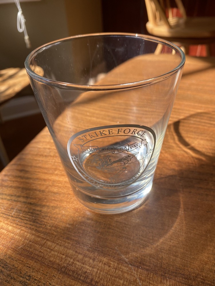 COMSTRKFORTRAPAC Cocktail Glass Strike Force Training Pacific Navy