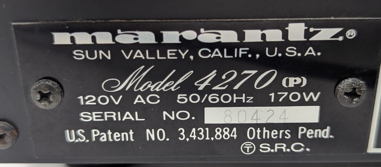 VTG Marantz 4270 Stereo 2+ Quadradial 4 Channel Receiver - Working *AS-IS READ*