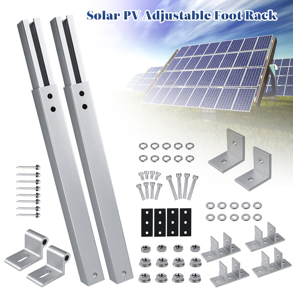 Solar Panel RV Tilt Mount Brackets Adjustable Frame Rooftop Flat Surface Home US
