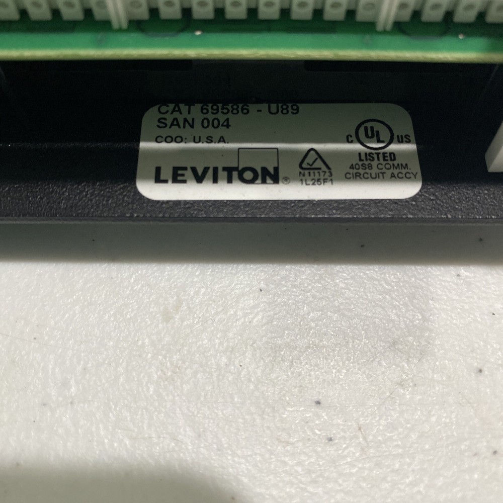 Leviton CAT 6 Flat Panel 12 Port Patch Block 004-69586-U89