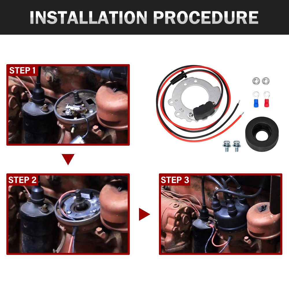 For Ford Tractors 2N /8N/ 9N 500-900 Series,1244A Electronic Ignition Conversion