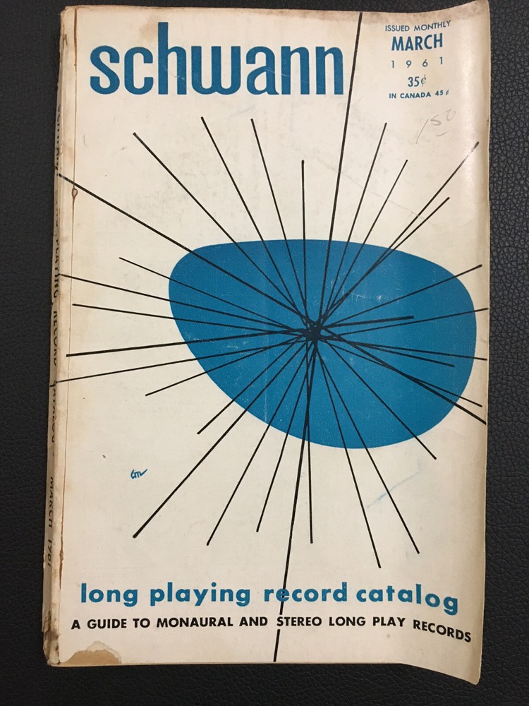 Schwann Long Playing Record Catalog. March, 1961 issue