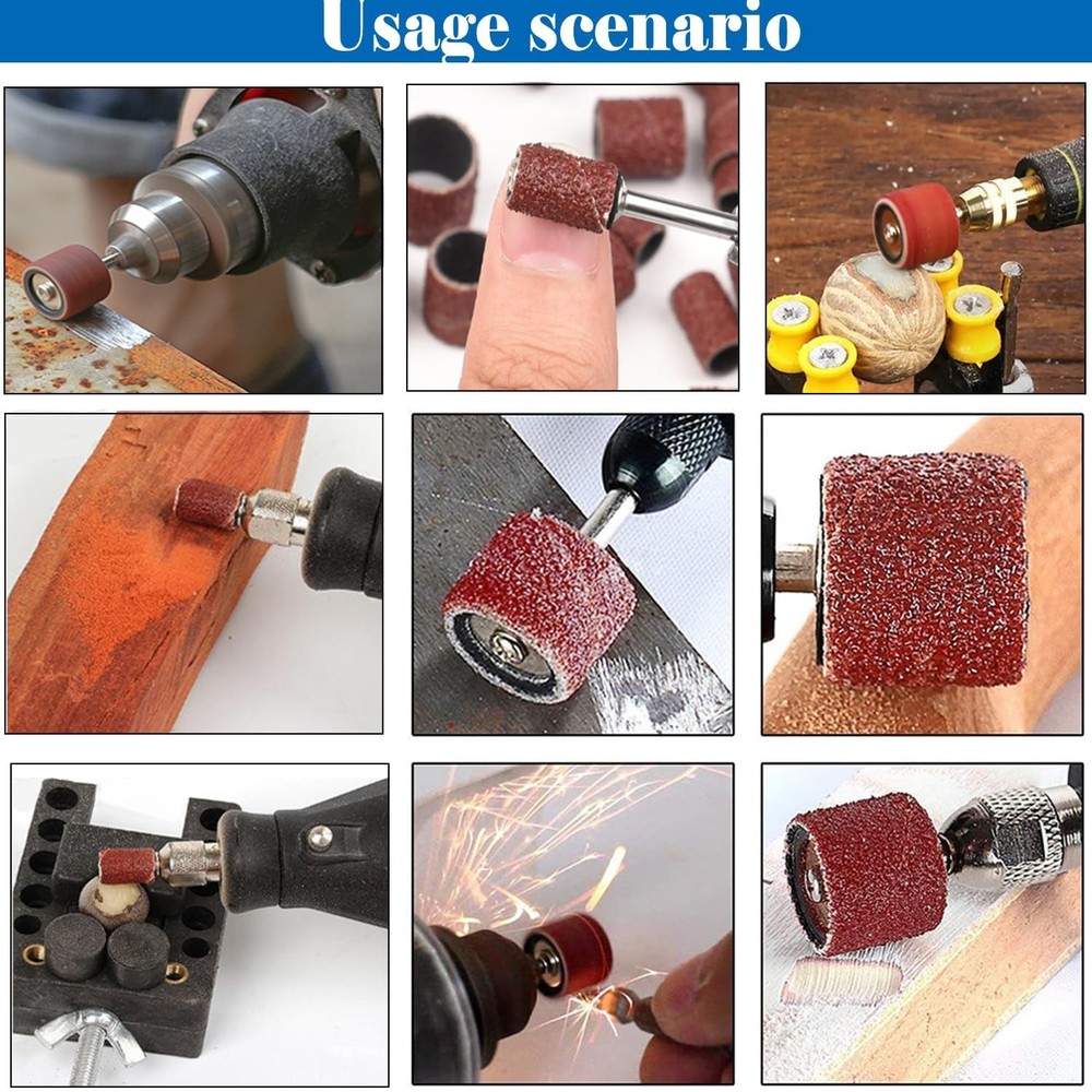 Sunxeke Sanding Drum Set for Most Rotary Tools-Includes 138