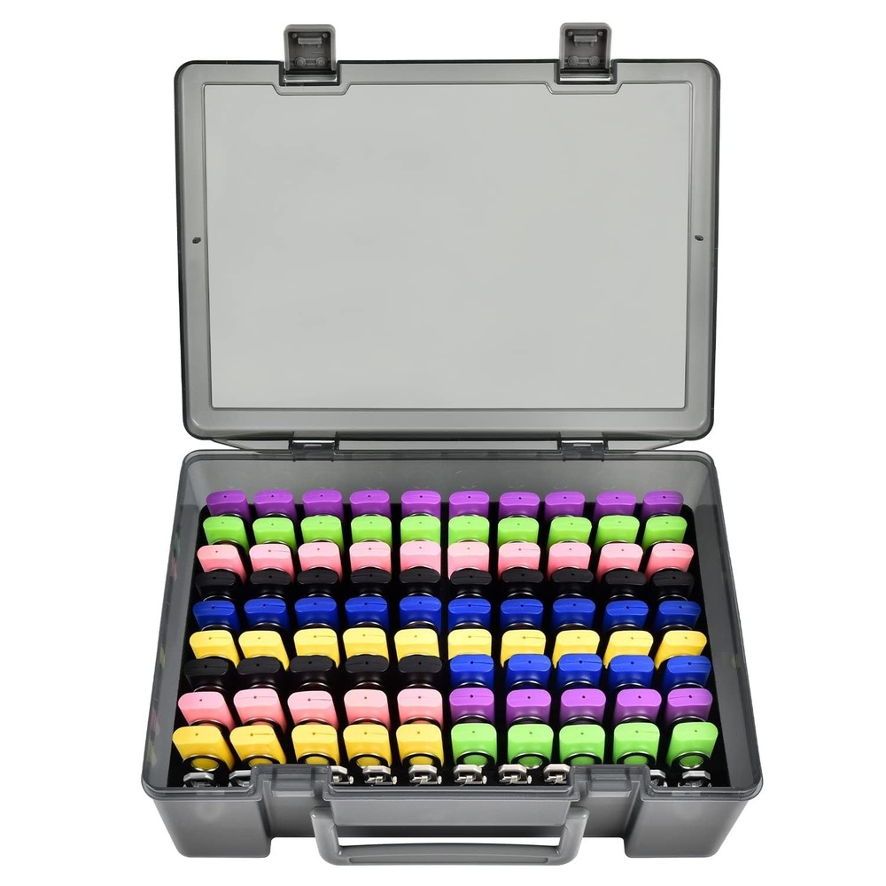 USB Flash Drive Case - 104 Capacity Memory Stick & SD Card Organizer - Gray