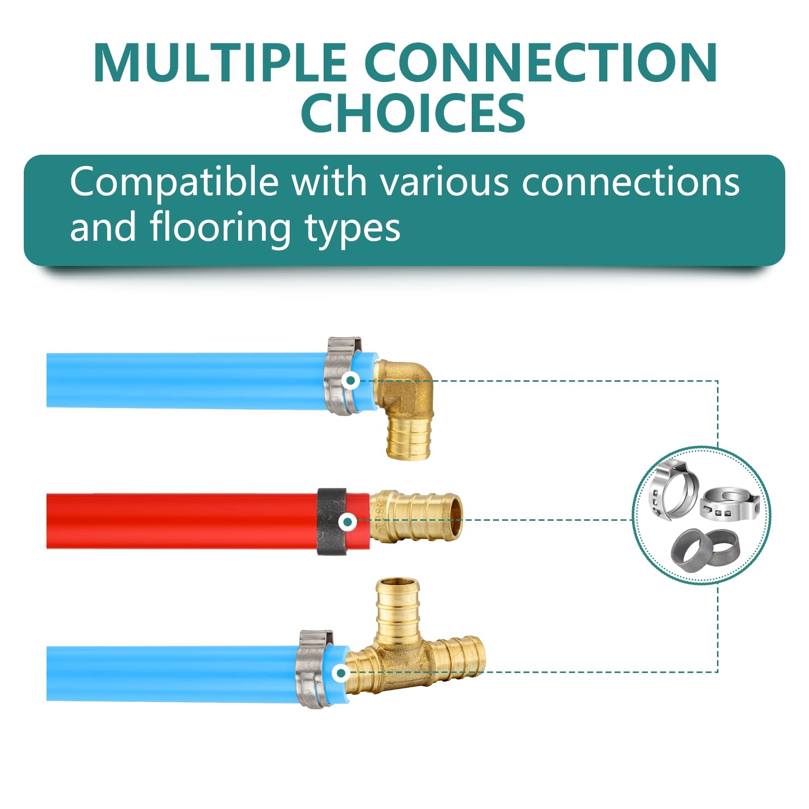 PEX-B Pipe, 300 Ft Pex B Tubing Blue for Hot/Cold Water Plumbing Application
