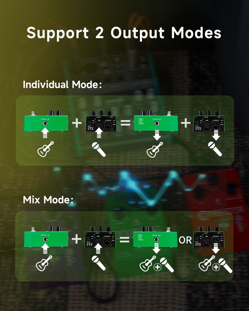 FV02 Vocal Processor Doubling Effects Pedal Voice Duplicate Vocal Effects Sto...