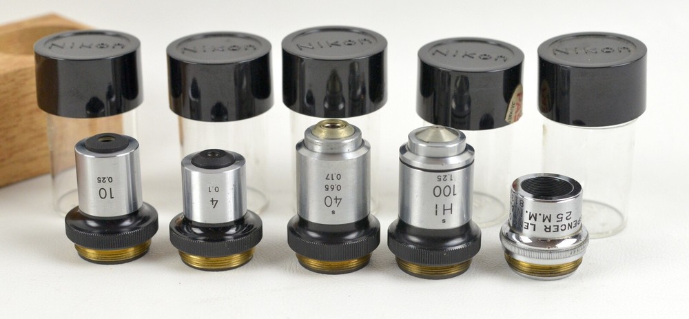 Lot of Nikon s Plan Microscope Objectives