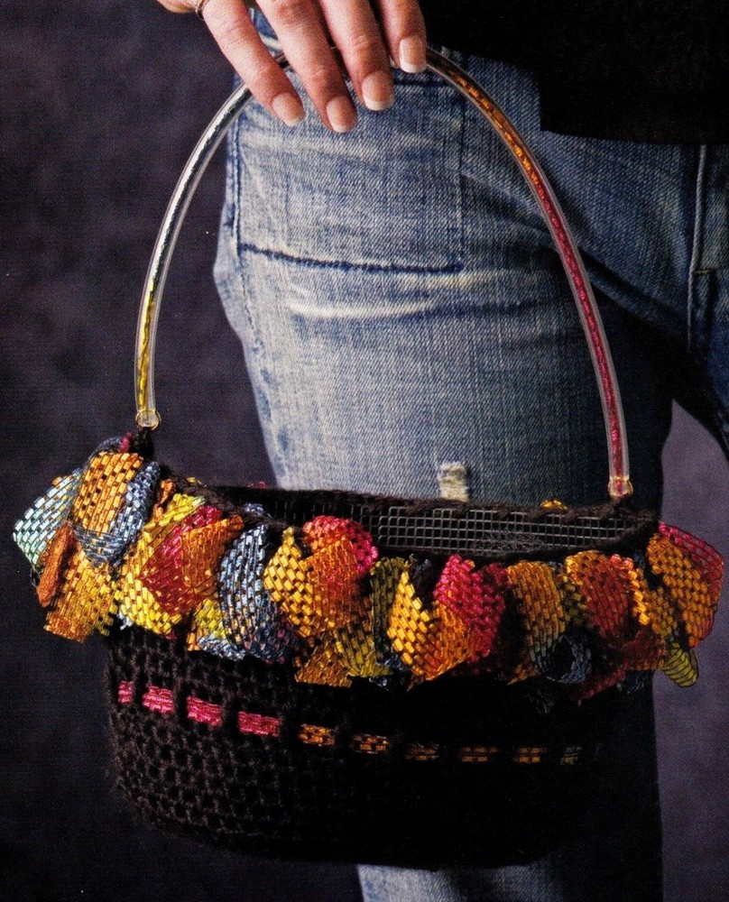SIMPLE Ribbon Loops Purse/Crochet Pattern INSTRUCTIONS ONLY