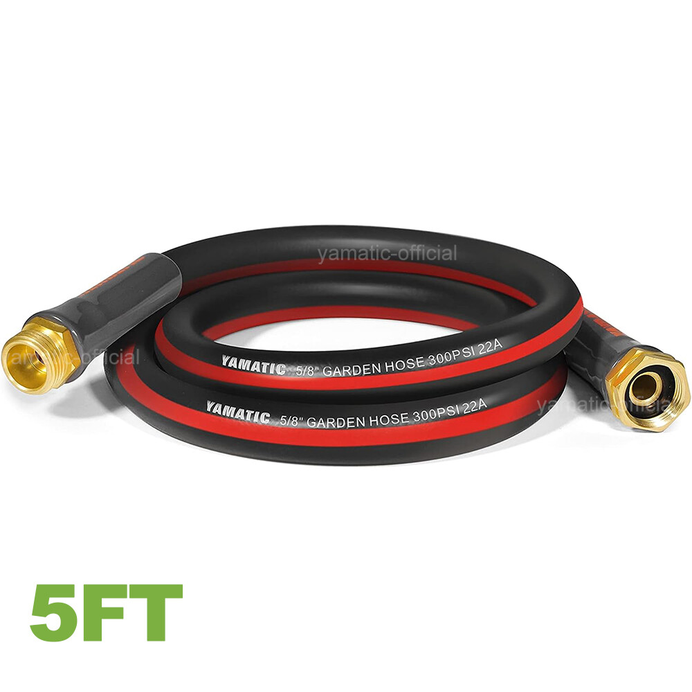 YAMATIC 300 PSI 5.8" Ultra Flexible Garden Hose Water Hose 3/5/25/50/75/100 ft
