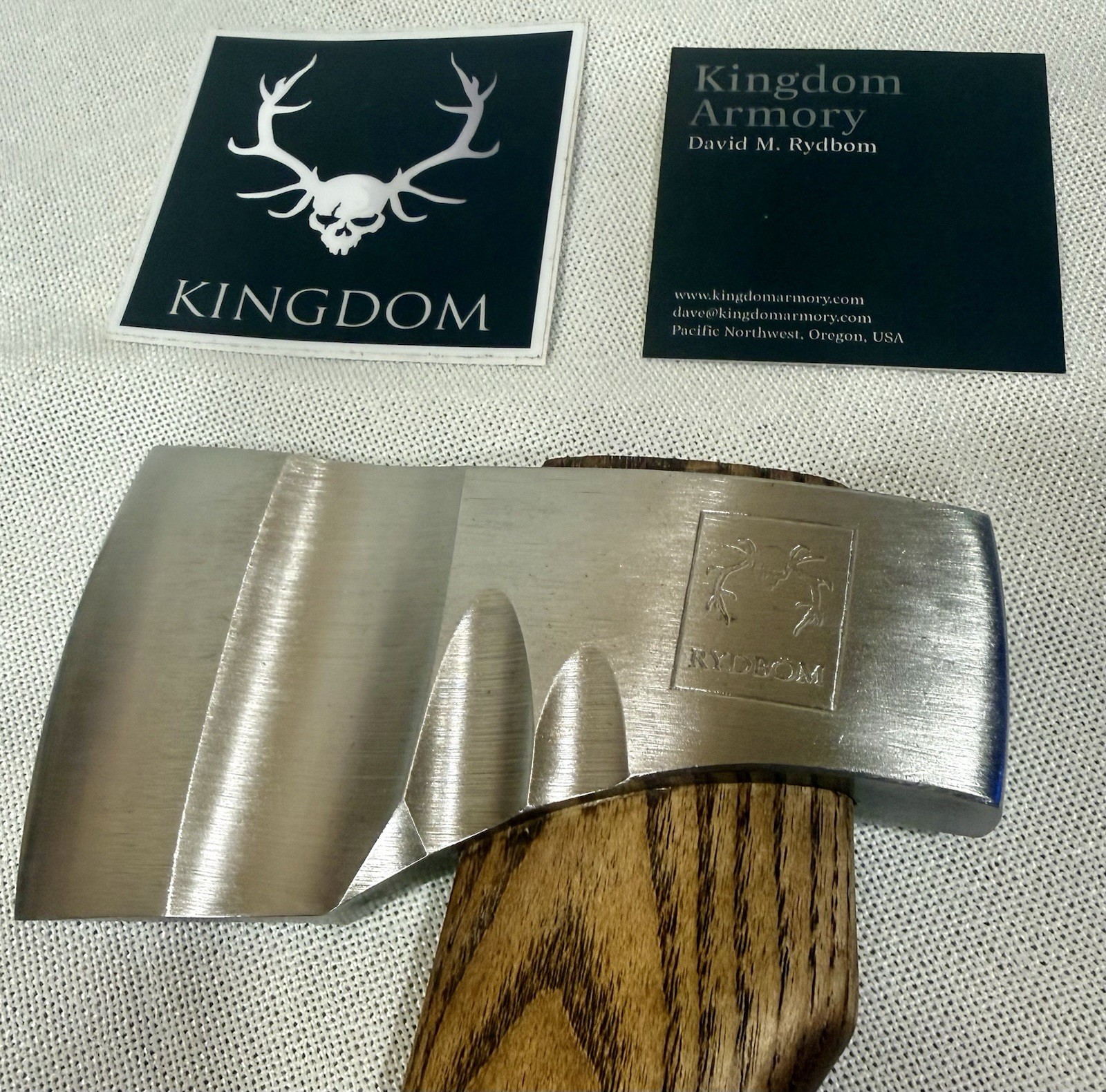 KINGDOM ARMORY, RYDBOM HERITAGE COLLECTION WOODSMAN HATCHET