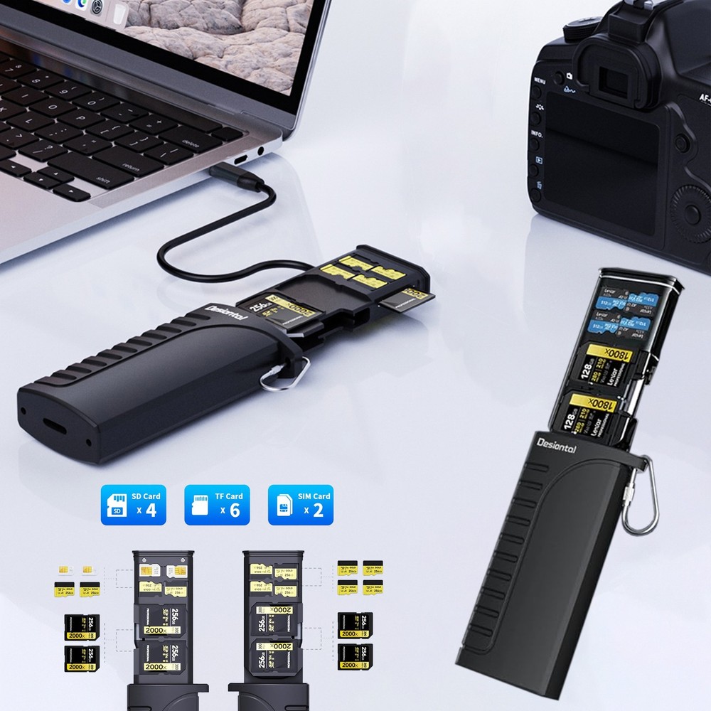 High-Speed SD Card Reader Type-C USB 3.1 Interface SD TF SIM Card Holder Case