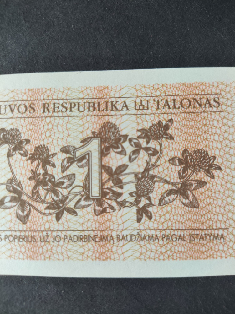 1992 Lithuania 1 Talonas Banknote - UNC