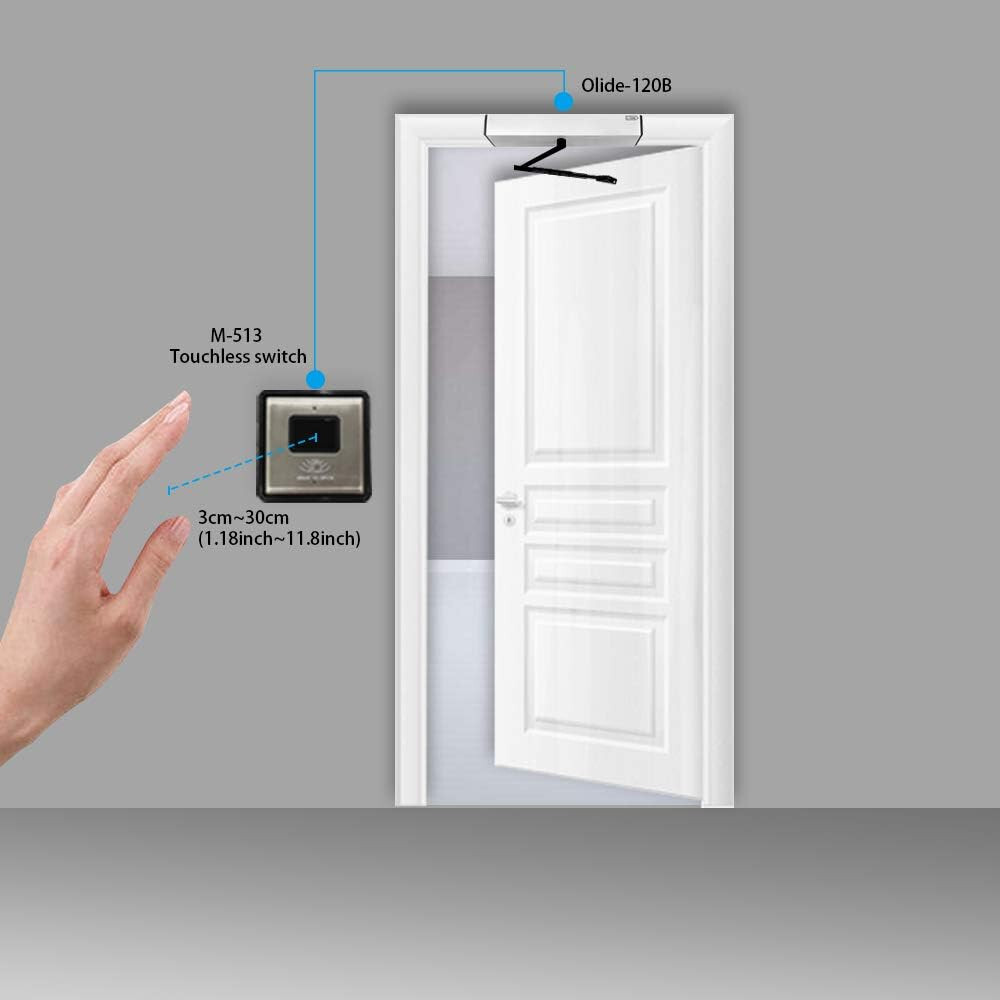 Olide Touchless Wired Wave Sensor to Open Switch for Automatic Door Opener