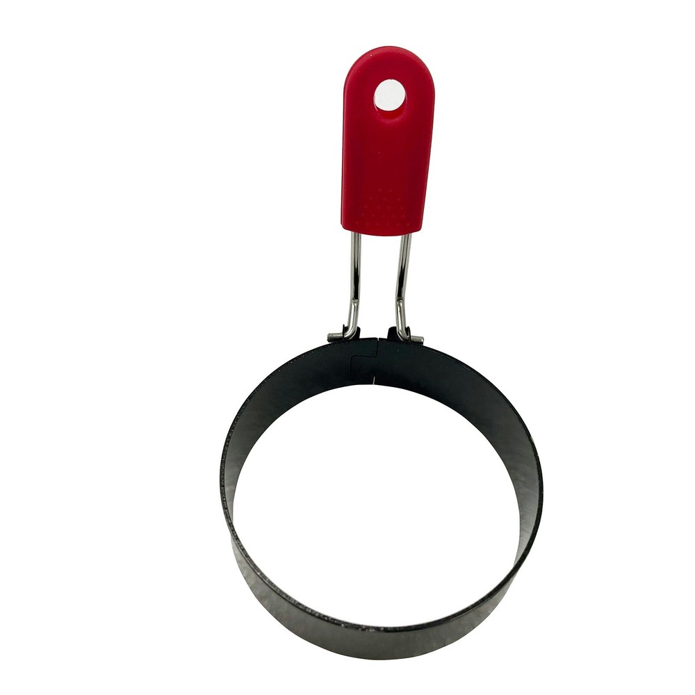 2pcs 3'' Fried Egg Shaper Pancake Ring Mold with Brush Cooking Kitchen Tool