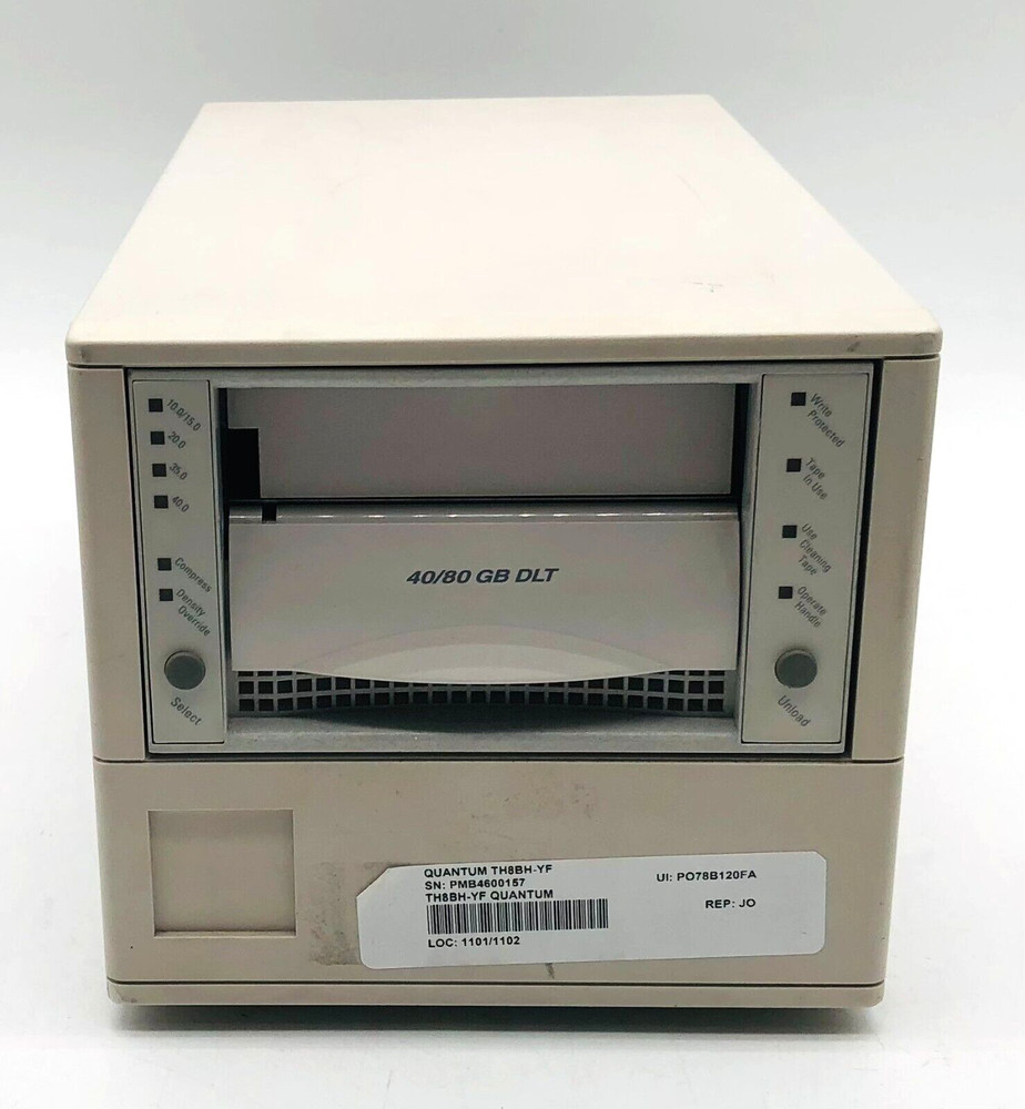 QUANTUM 40/80 GB DLT TH8BH-YF EXTERNAL TAPE DRIVE