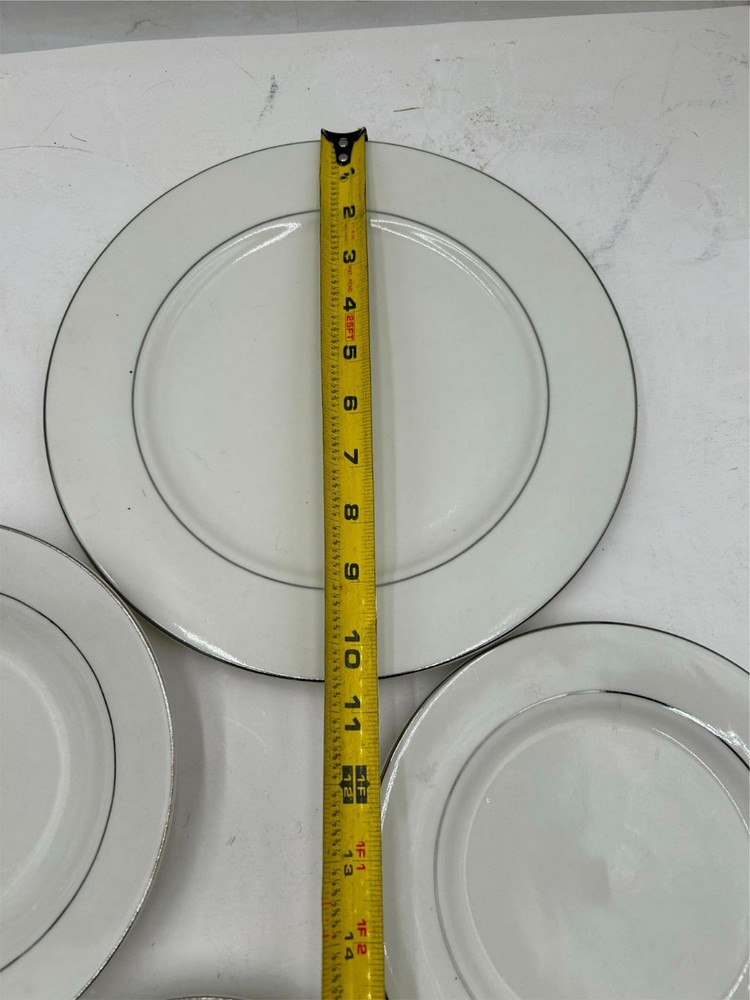 TABLETOPS LIFESTYLES DOUBLE PLATINUM BAND --- 4 PC PLACE SETTING **MULTIPLES**