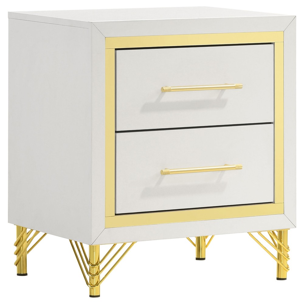 Chesney White 2-drawer Nightstand Bedside Table