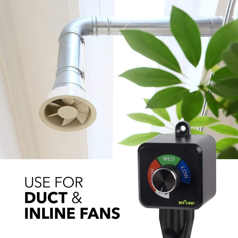 BN-Link Variable Fan Speed Controller 3 Speed Electric Regulator AC Motor