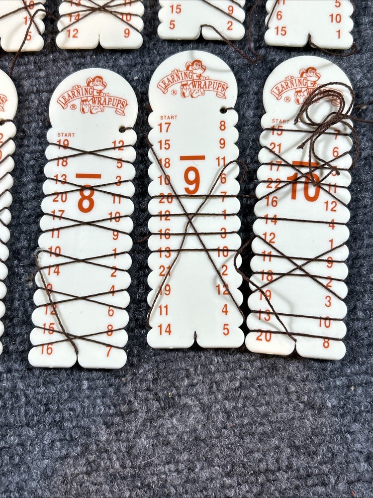 Vintage Learning Wrap-Ups Subtraction Set White Plastic Game #2