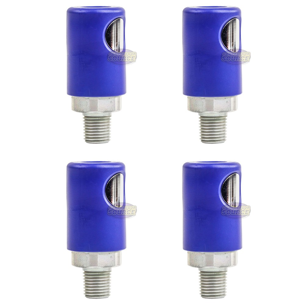 4 Pack Prevost 1/4" MNPT Quick Coupling Silver Air Plug Coupler IRC 061251