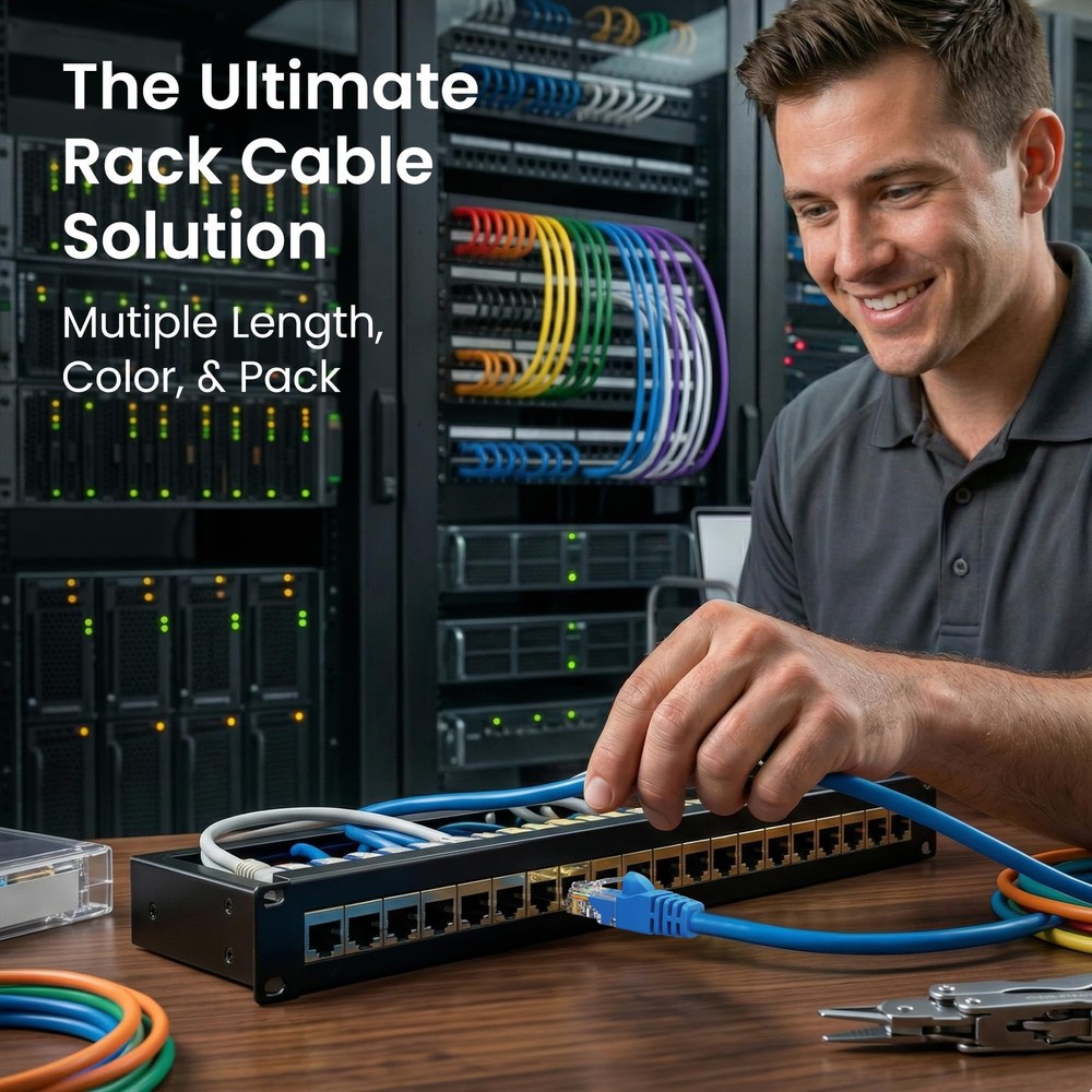 Cat 6 Ethernet Patch Cable 10 ft Blue (10 Pack) - Cat6 Patch Cables 10ft Blue...