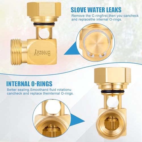 Garden Hose Swivel elbow Connector 90 Degree Solid Brass Pipe 1PC